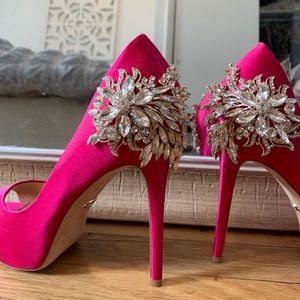 COPY - Badgley Mischka pink gem heels